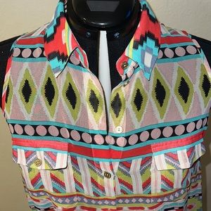 BCBGMAXAZRIA AzTec multicolored Tunic